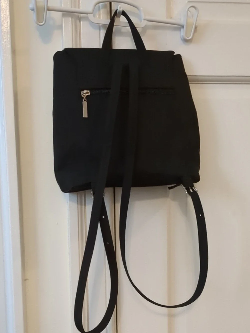 Classic Black Women's Backpack Handbag Fabric